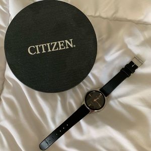 Women’s Citizen Leather Strap Watch